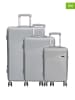 Beagles 3tlg. Hardcase-Trolleyset "Beagles" in Silber