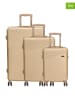 Beagles 3tlg. Hardcase-Trolleyset "Beagles" in Gold