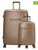 Charm 2-delige hardcase-trolleyset lichtbruin