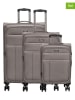 Beagles 3tlg. Softcase-Trolleyset in Grau