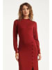 Smashed Lemon Sukienka dzianinowa w kolorze bordowym