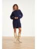 Smashed Lemon Strickkleid in Dunkelblau