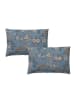 Monsun Poszewki (2 szt.) "Goa" w kolorze niebieskim na poduszkę
