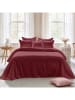ethere Perkal dekbedovertrek "Sakura" bordeaux