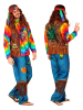 Carnival Party 3tlg. Kostüm "Hippie" in Bunt