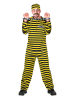 Carnival Party 3-delige kostuum "Convict" geel/zwart