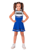 Carnival Party Kostuumjurk "Cheerleder" wit/blauw