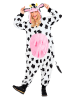Carnival Party Kostümoverall "Kuh" in Weiß/ Schwarz/ Rosa