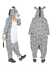 Carnival Party Kostümoverall "Zebra" in Weiß/ Grau