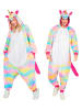 Carnival Party Kostümoverall "Einhorn" in Bunt/ Weiß
