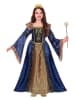 Carnival Party 2-częściowy kostium "Medieval Queen" w kolorze złoto-granatowym