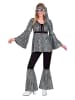 Carnival Party 3-delig kostuum "70's" zilverkleurig/zwart