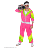 Carnival Party 2tlg. Kostüm "80er Jahre Trainingsanzug" in Pink/ Grün