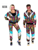 Carnival Party 2-delige outfit "80's Trainingspak" meerkleurig
