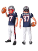 Carnival Party 2-delige kostuum "Americam Football Player" donkerblauw/wit