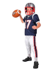 Carnival Party 2-delige kostuum "Americam Football Player" donkerblauw/wit
