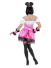 Carnival Party 3-delige kostuum "Muis Pink" wit/lichtroze