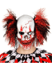 Widmann Blutige Clowntotenkopfmaske in Weiß/ Rot