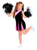 Carnival Party Kostümkleid "Cheerleader" in Schwarz/ Pink
