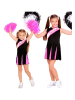 Carnival Party Kostümkleid "Cheerleader" in Schwarz/ Pink