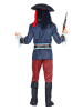 Carnival Party 6tlg. Kostüm "Piratenkapitän" in Bordeaux/ Blau