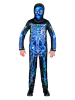 Carnival Party 2-delig kostuum "Vervuild skelet" blauw