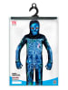 Carnival Party 2-delig kostuum "Vervuild skelet" blauw