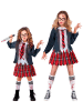 Widmann Kostium "Zombie Schoolgirl" w kolorze granatowo-czerwonym