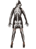 Widmann 2-delig kostuum "SKELETLADY" (jurk met capuchon, jarretels, legging) zwart
