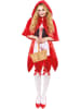 Carnival Party 3-częściowy kostium "Little Dead Riding Hood" w kolorze czerwonym