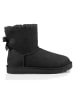 UGG Botki "Mini Baily Bow" w kolorze czarnym z wełny jagnięcej