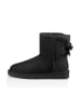 UGG Botki "Mini Baily Bow" w kolorze czarnym z wełny jagnięcej