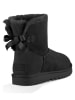 UGG Botki "Mini Baily Bow" w kolorze czarnym z wełny jagnięcej