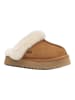 UGG Leder-Hausschuhe "Disquette" in Hellbraun
