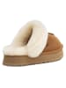UGG Leder-Hausschuhe "Disquette" in Hellbraun