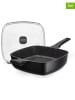 GSW 2-delige set: braadpan met deksel "Easy Click Quadura" zwart - (L)24 x (B)24 cm