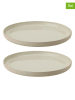 Stelton 2er-Set: Speiseteller ''Emma'' in Beige/ Grau - Ø 24 cm