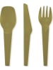 IRIS 3tlg. Besteck-Set in Oliv - (L)15,5 cm