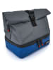 IRIS Barcelona Isolier-Lunchtasche in Grau/ Blau - (B)23 x (H)31x (T)16 cm