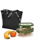 IRIS Barcelona Isoleerlunchtas "On the go" zwart - (B)24 x (H)33,5 x (D)14 cm