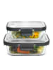 IRIS Barcelona 3-delige lunchset: isoleertas en lunchboxen grijs