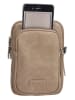Beagles Handytasche "Malaga" in Beige - (B)12,5 x (H)19,5 x (T)2,5 cm
