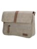 Beagles Leder-Umhängetasche "Brunete" in Beige/ Grau - (B)27 x (H)23 x (T)7 cm
