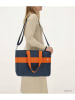 Beagles Schultertasche "Nova" in Dunkelblau/ Orange - (B)40 x (H)31 x (T)11 cm
