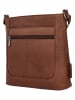 Beagles Leder-Umhängetasche "Benidorm" in Hellbraun - (B)22 x (H)21 x (T)7 cm