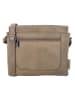 Beagles Leder-Umhängetasche "Benidorm" in Taupe - (B)24 x (H)21 x (T)6 cm