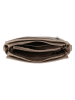 Beagles Leder-Umhängetasche "Benidorm" in Taupe - (B)24 x (H)21 x (T)6 cm
