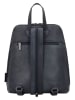 Beagles Leder-Rucksack "Benidorm" in Dunkelblau - (B)25 x (H)29 x (T)9 cm