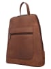 Beagles Skórzany plecak "Benidorm" w kolorze jasnobrązowym - 25 x 29 x 9 cm