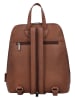 Beagles Leder-Rucksack "Benidorm" in Hellbraun - (B)25 x (H)29 x (T)9 cm